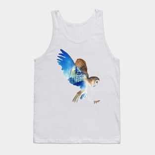 Barn Owl Forest Wings Tank Top